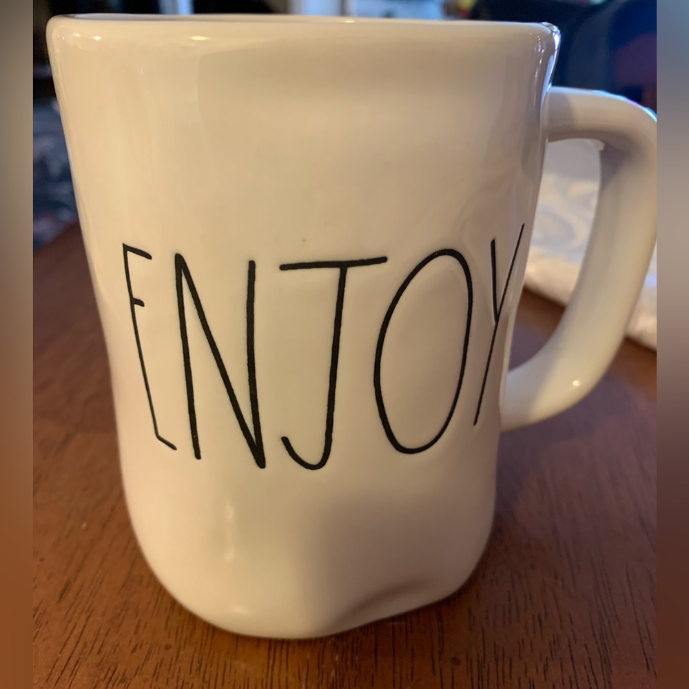 Rae Dunn cream colored “Enjoy” mug